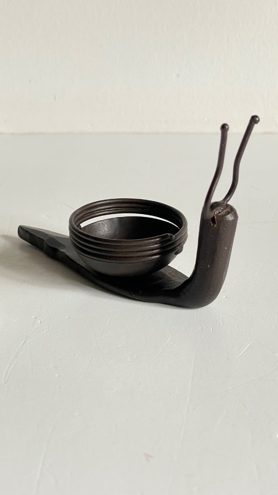 Image 1 of Vintage Brutalist Snail Candlestick