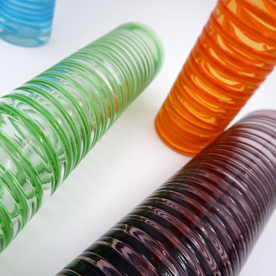 Image 1 of Set di quattro grandi vasi a spirale - Vetro di Murano