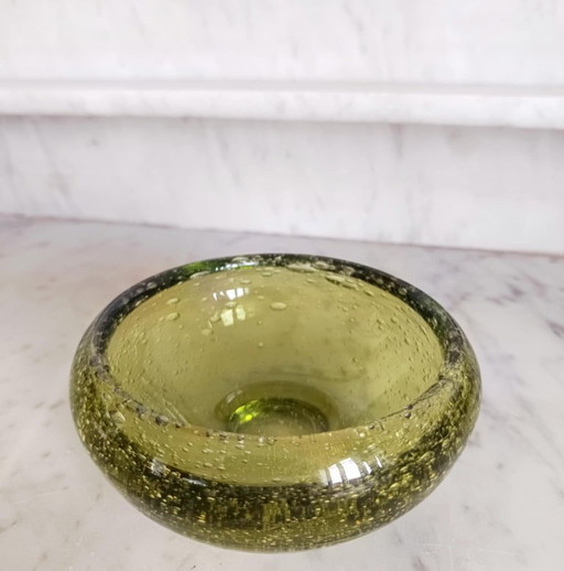 Cendrier en verre bullé style Biot 