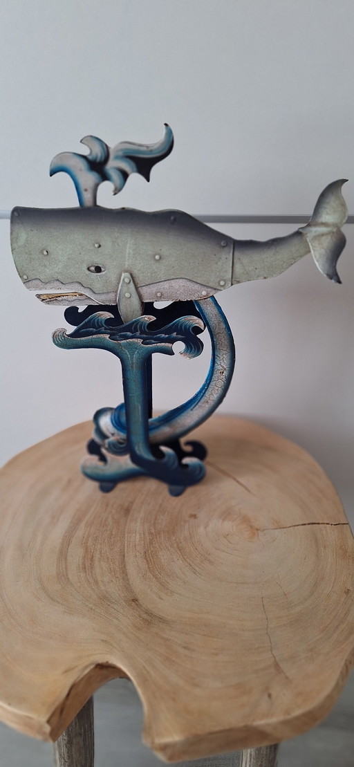 Old metal whale tumbler