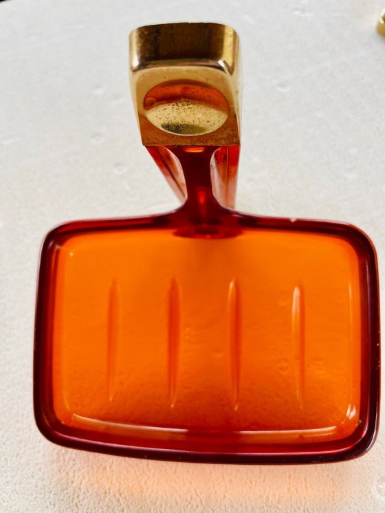 Image 1 of Vintage, Burnt Orange Bathroom Accessories by Grosfillex 1970s, Set of 4
