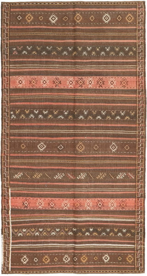 Original Modern Style Kelim Deko Design 261 X 137 Cm Top Zustand
