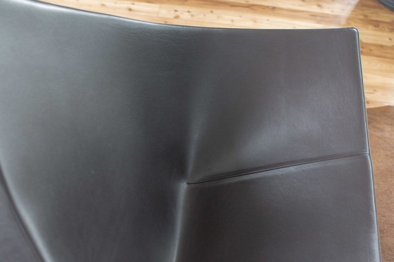Image 1 of 2x Vitra Coconut Chairs – Leder Premium Nero – Design George Nelson