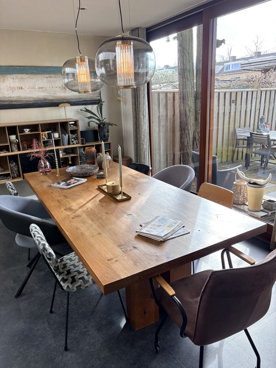 Image 1 of Diseño holandés DD Para mesa de roble 260x120