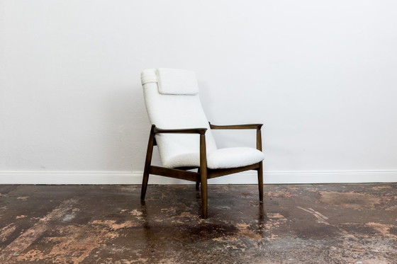 Image 1 of Mid Century Modern High Back Armchair By Edmund Homa, Gfm, Poland, 1960s