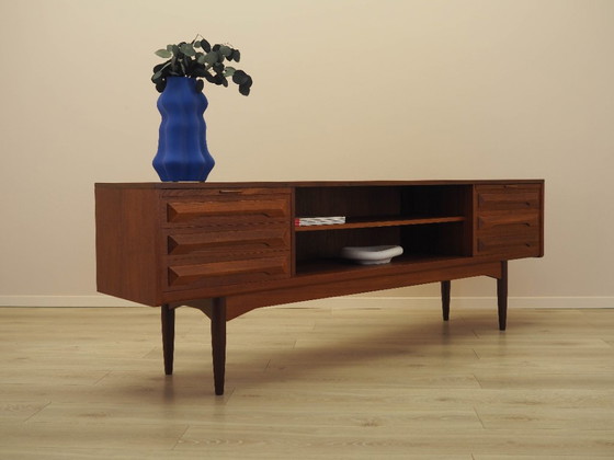 Credenza danese in teak con ripiani estraibili e cassetti, anni '70 – Credenze, Wood (photo 5 of 18)
