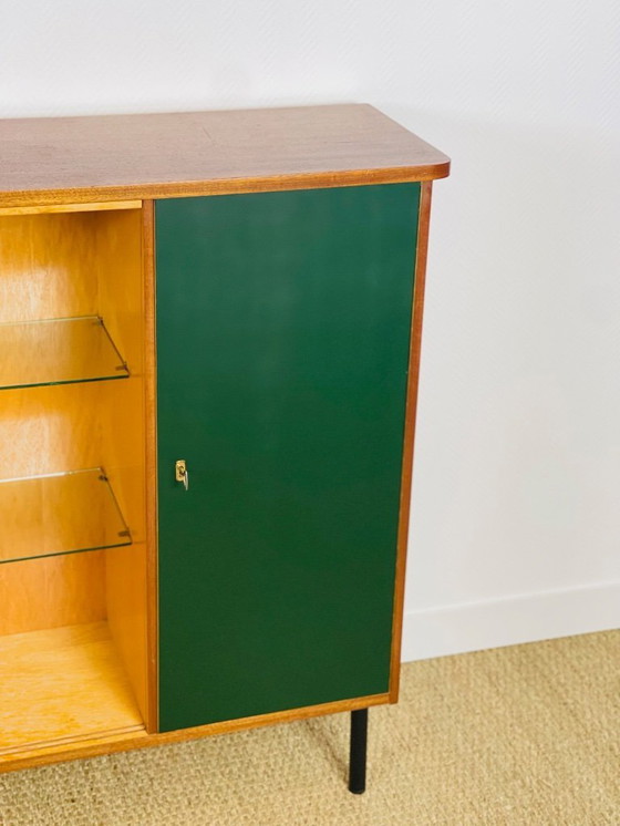 Image 1 of Vintage High Sideboard in Teak and Elm, 1960