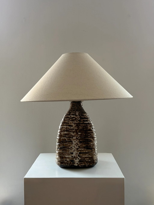 Lampada da tavolo vintage in ceramica Fat Lava
