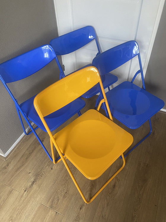 Image 1 of 4 vintage IKEA klapstoelen Niels Gammelgaard
