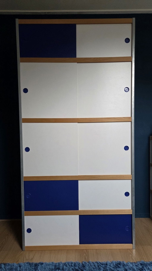Kewlox / Moduloo Schrank - weiß und kobaltblau