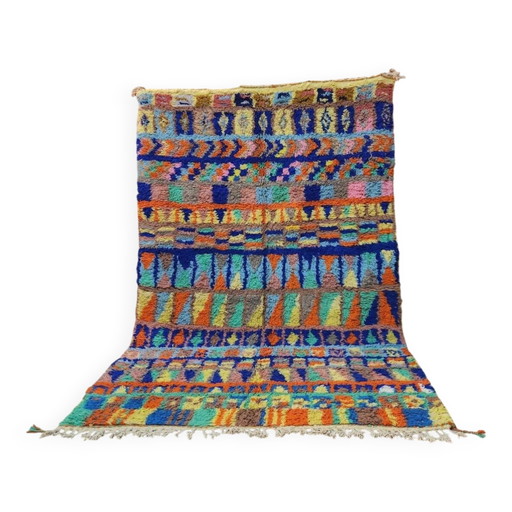 Large multicoloured Moroccan Berber rug in wool 300 x 200 cm