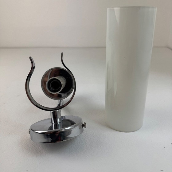 Image 1 of COPPIA DI APPLIQUE VINTAGE "DELMAS" IN OPALINE