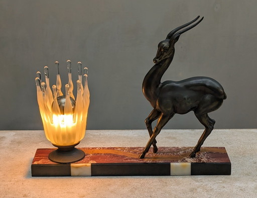 Art Deco table lamp Antelope