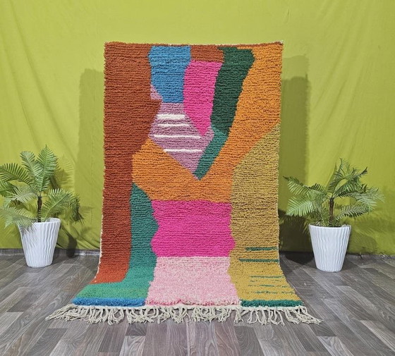 Handgeknüpfter marokkanischer Teppich mit farbenfrohen Mustern, 250 x 150 cm – Aime Té, Teppiche & Läufer (photo 3 of 9)