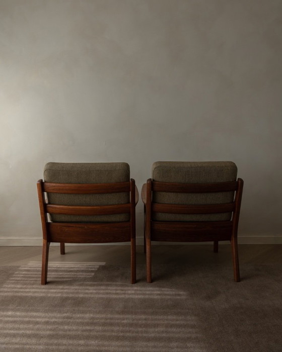 Image 1 of Vintage Senator Armchairs by Ole Wanscher for Cado Set of 2 | Danish Teak Lounge Chairs | Scandinavian Modern | 1960s