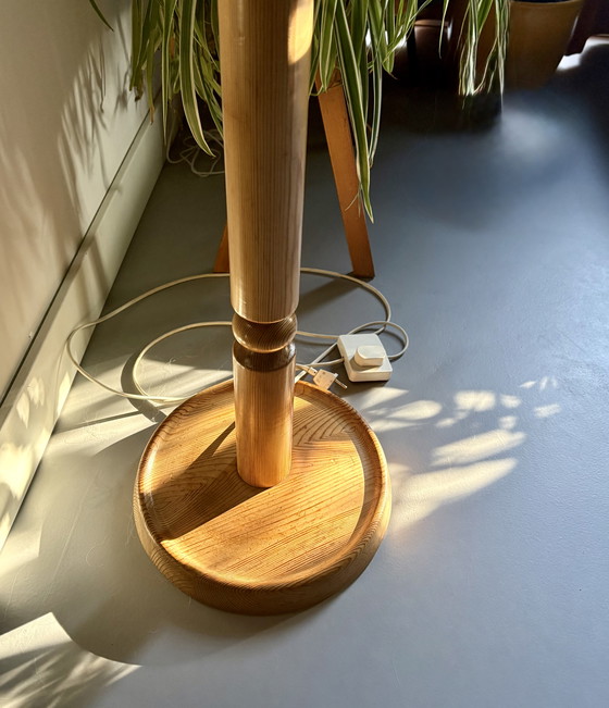 Image 1 of Rare pine floor lamp by Solbackens Svarveri (70s)