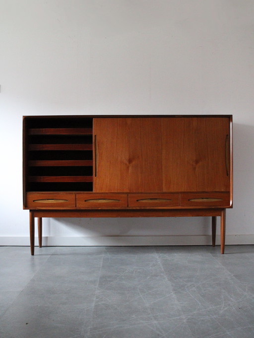 Vintage Deens highboard in teak