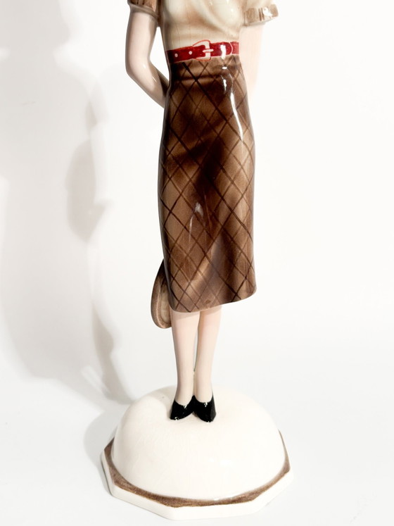 Goldscheider Ceramic Tennis Player Figurine by Stefan Dakon, 1930s – Sculpture, Art Deco (photo 3 of 15)