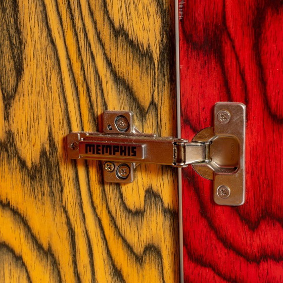 Libreria Freemont di Ettore Sottsass per Memphis Milano, 1985, Librerie, Legno, Rosso (foto 6 di 9)