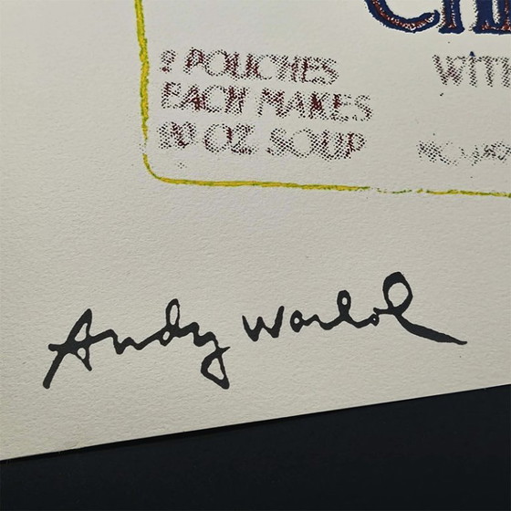 1980s Big Andy Warhol "Campbells" Limited Edition Lithograph Numbered in Pencil by CMOA. 60 cm / 23.62 inches (photo 3 of 5)