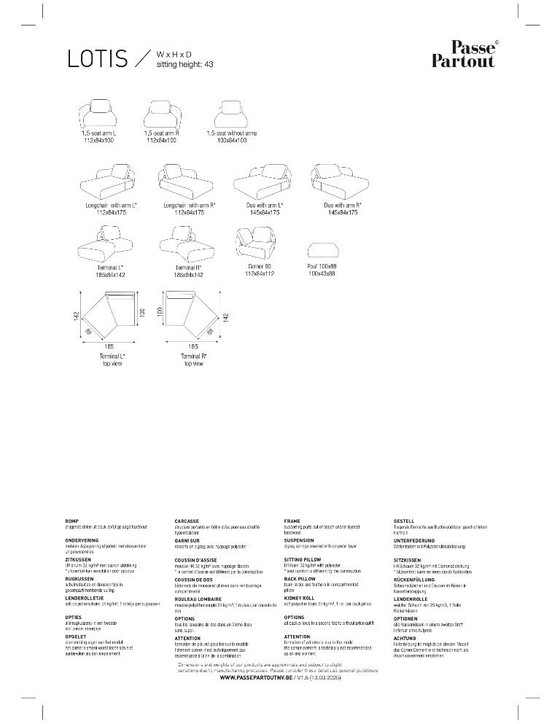 Image 1 of PASSE PARTOUT - LOTIS ECKSOFA