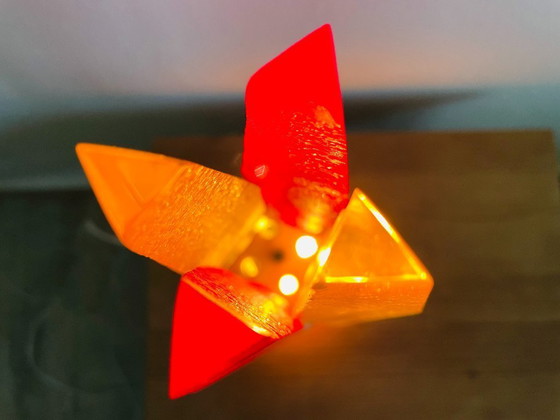 Image 1 of Soviet futurist design Flame accent table lamp, 1980