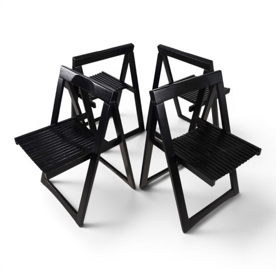 Image 1 of Set of 4 Aldo Jacobi Trieste Folding Chairs for Bazzani, 1960