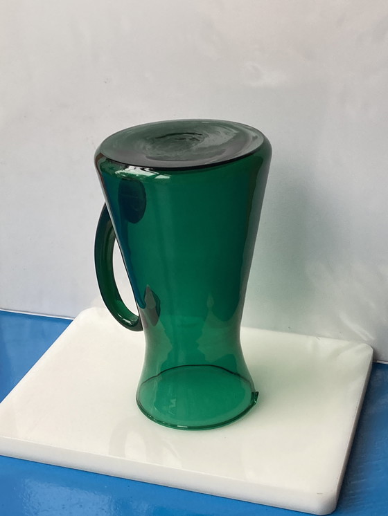 Image 1 of Italian Design - Mid-Century Karaf Groen Glas