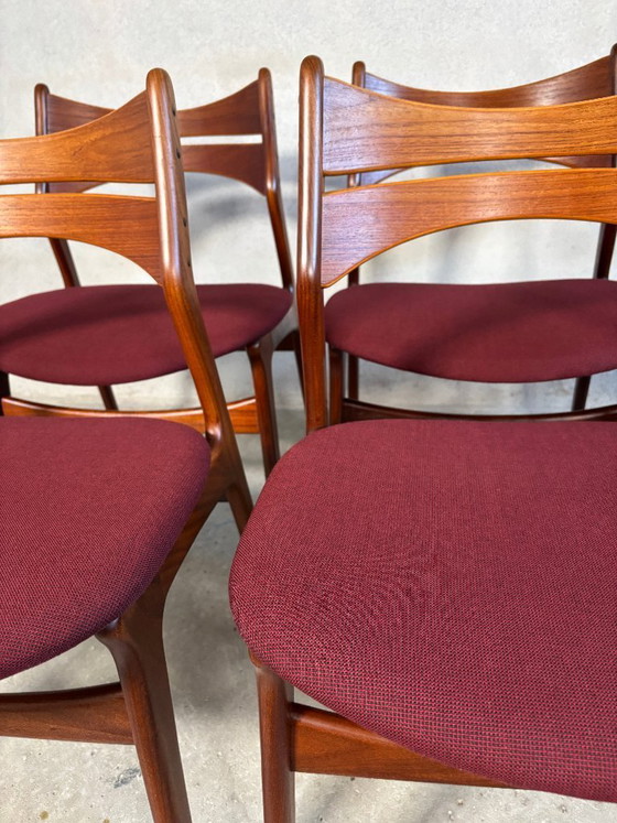 Image 1 of 6x Model 310 eetkamerstoelen door Erik Buch