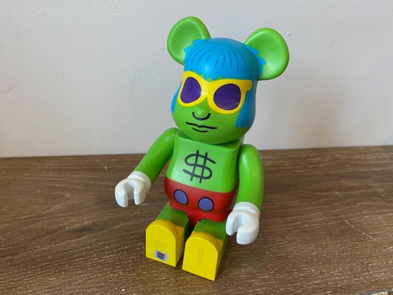 Image 1 of Bearbrick Keith Haring Andy Warhol Andy Mouse 400% MEDICOM speelgoed