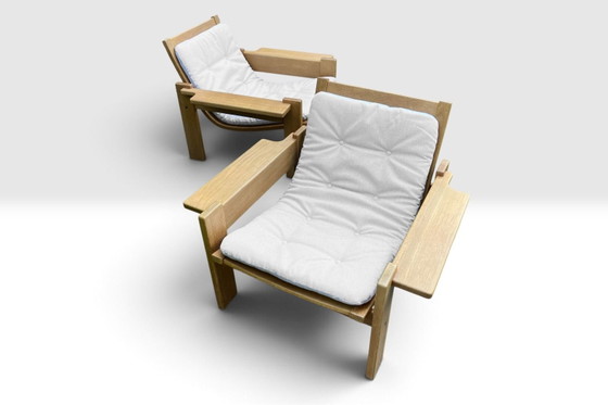 2 Swedese "Kontra" armchairs Ingve Ekström vintage Sweden – Cotton, Wood (photo 8 of 15)
