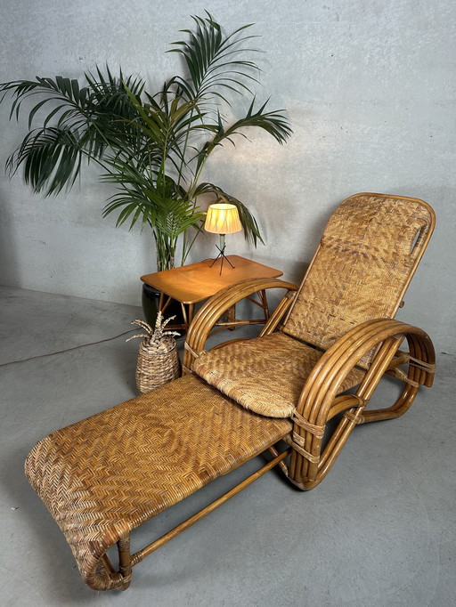 'Chaise longue' vintage - Ratán