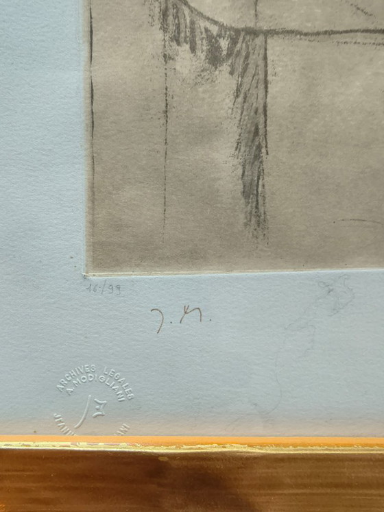 ESTAMPE DE MODIGLIANI – Objets d'art, Verre, Papier (photo 4 of 5)