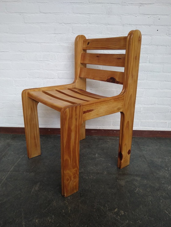 Image 1 of Sedia vintage in pino massiccio Ate van Apeldoorn