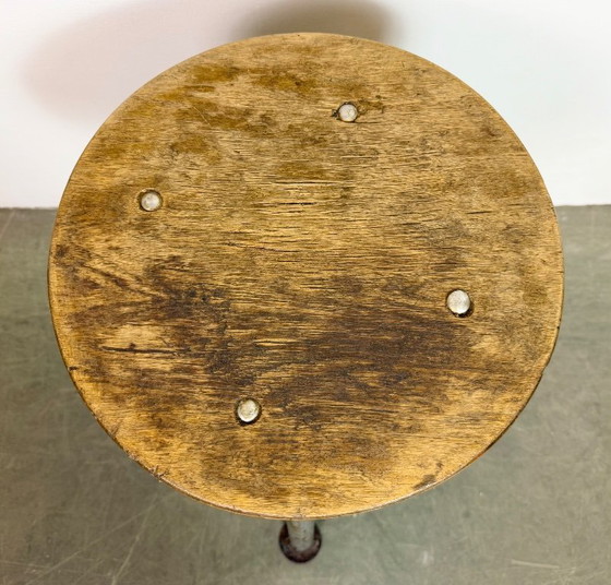 Image 1 of Grey Industrial Workshop Stool, 1960s