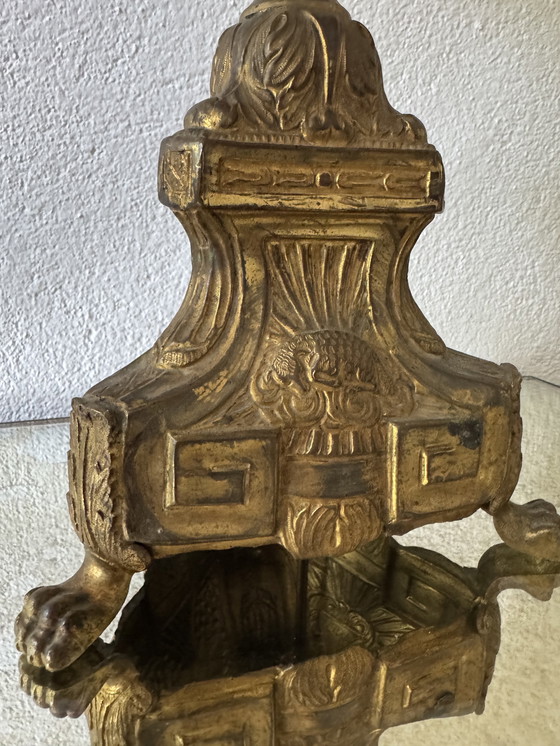 Image 1 of Lampe pique cierge d’église ancien 
