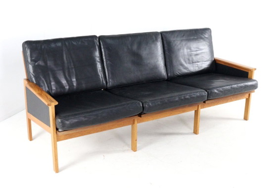 Illum Wikkelso voor Niels Eilersen Capella bank vintage Mid-Century – 3-5 zitsbanken, Leather, Wood (photo 4 of 17)
