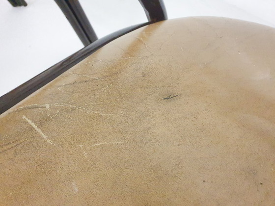 Image 1 of Ensemble de 4 chaises de salle à manger Manou avec assise en cuir, Pays-Bas, années 1970