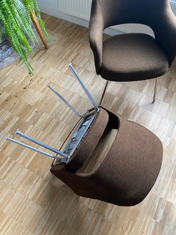 2x Vintage Chair Style Conference Chair Knoll Saarinen – Side chairs, Chrome (photo 5 of 6)