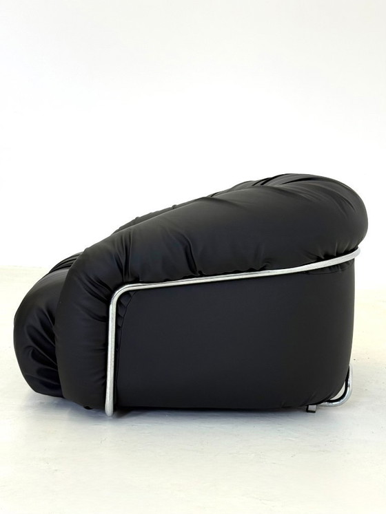 Image 1 of Poltrone italiane in stile Space Age, nere