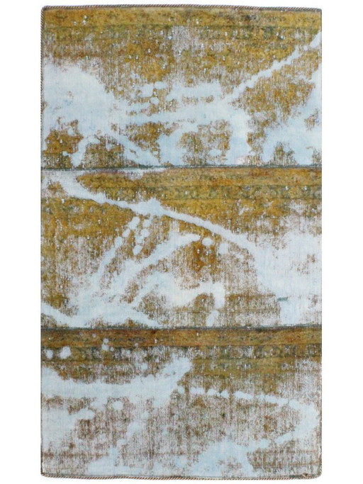 Oosters Handgeknoopt Vintage Art Klassiek & Reliëf Design 152 x 91 cm Beige, Meerkleurig