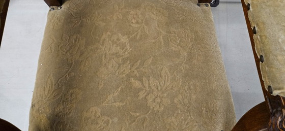 Image 1 of Grunderzeit Stuhl aus massivem Eichenholz