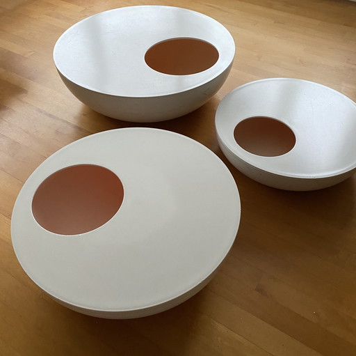 Original round coffee tables (set of 3)