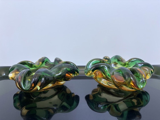 Set van 3 vintage Murano Sommerso glazen schalen van Vetri D'Arte – Glass (photo 10 of 21)