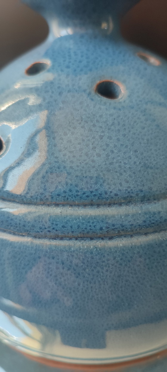 Image 1 of Handmade flower frog, La Draille pottery (Anduze)