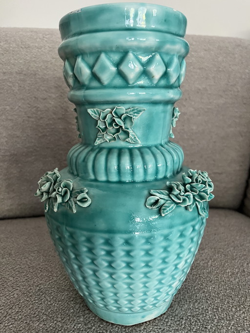 Mooie Turquoise Manises Vaas