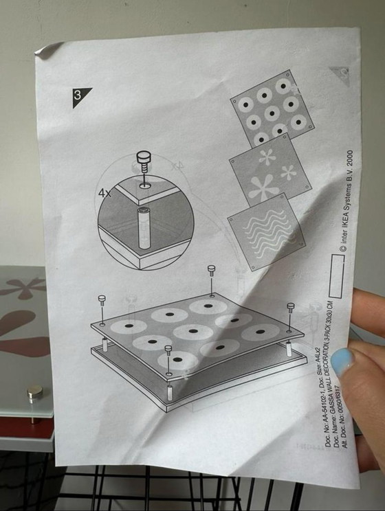 Image 1 of Paneles decorativos de pared Ikea Gassa (3 piezas)