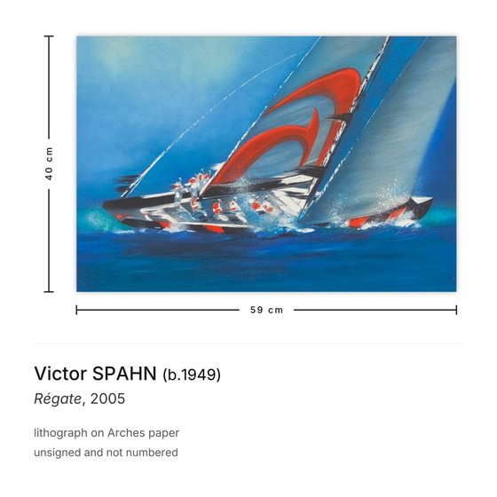 Image 1 of Litografía Victor SPAHN Régate 2005