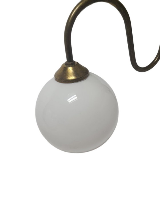 Art Deco wandlamp, Polen, jaren 1950 – Wandlampen, Glass, Metal (photo 6 of 7)