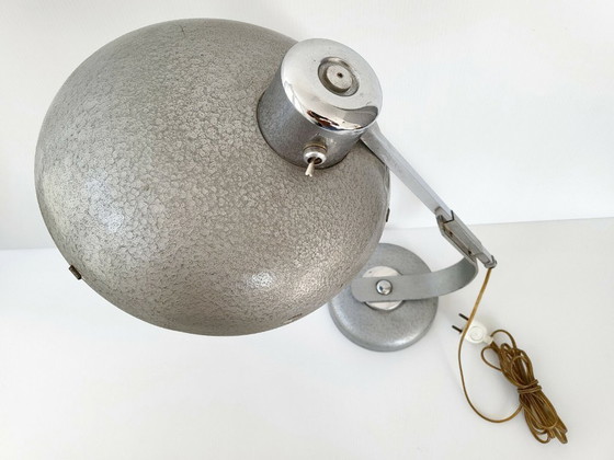Image 1 of AUTHENTIQUE LAMPE INDUSTRIELLE D'ATELIER TELESCOPIQUE SOLR SOLERE 1950 VINTAGE
